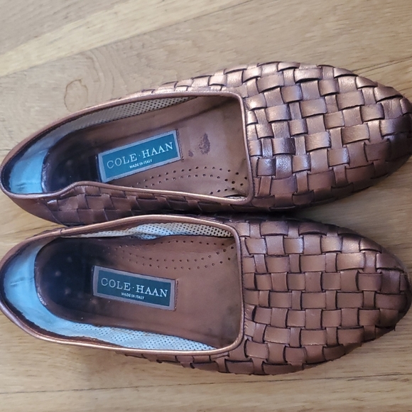 Cole Haan vintage woven bronze flats 7 - Picture 1 of 10